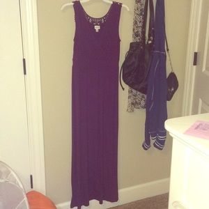 Purple maxi dress